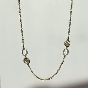 Gold w/ clear Rhinestones Necklace NK_GD0013